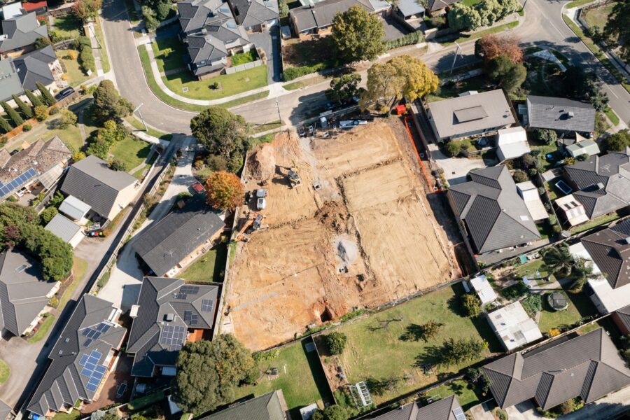 Residential land being prepared